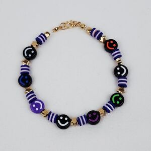 Handmade Smiley Face Star Multi Color Bracelet